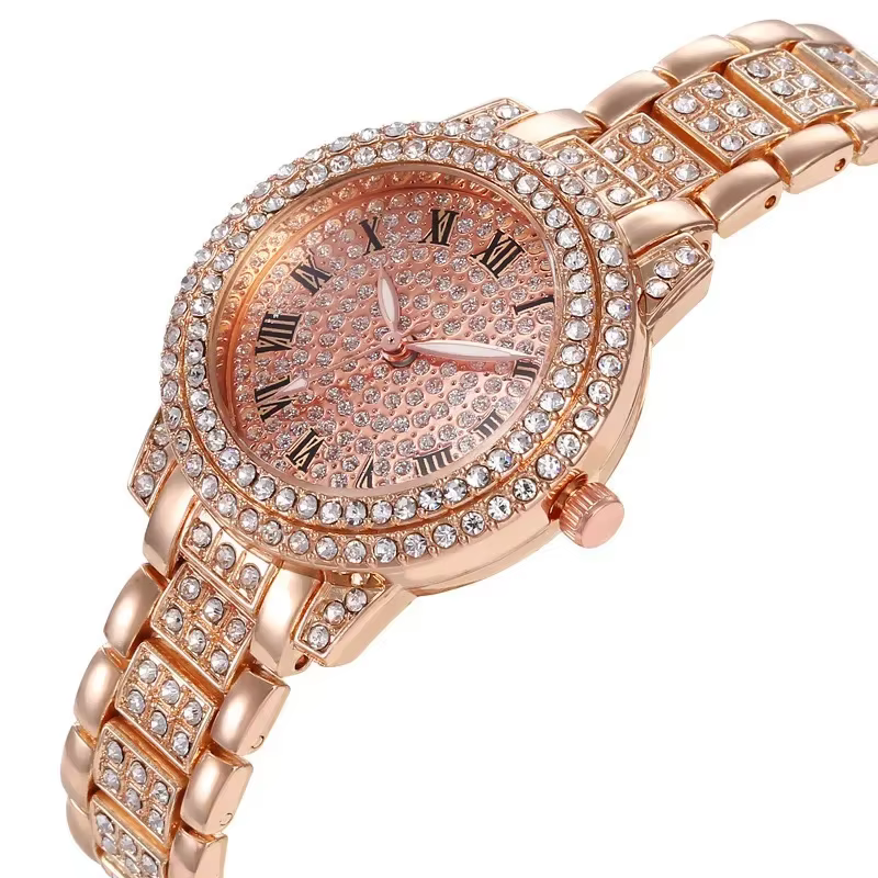 Nouvelle montre de luxe en diamant brillant pour femmes