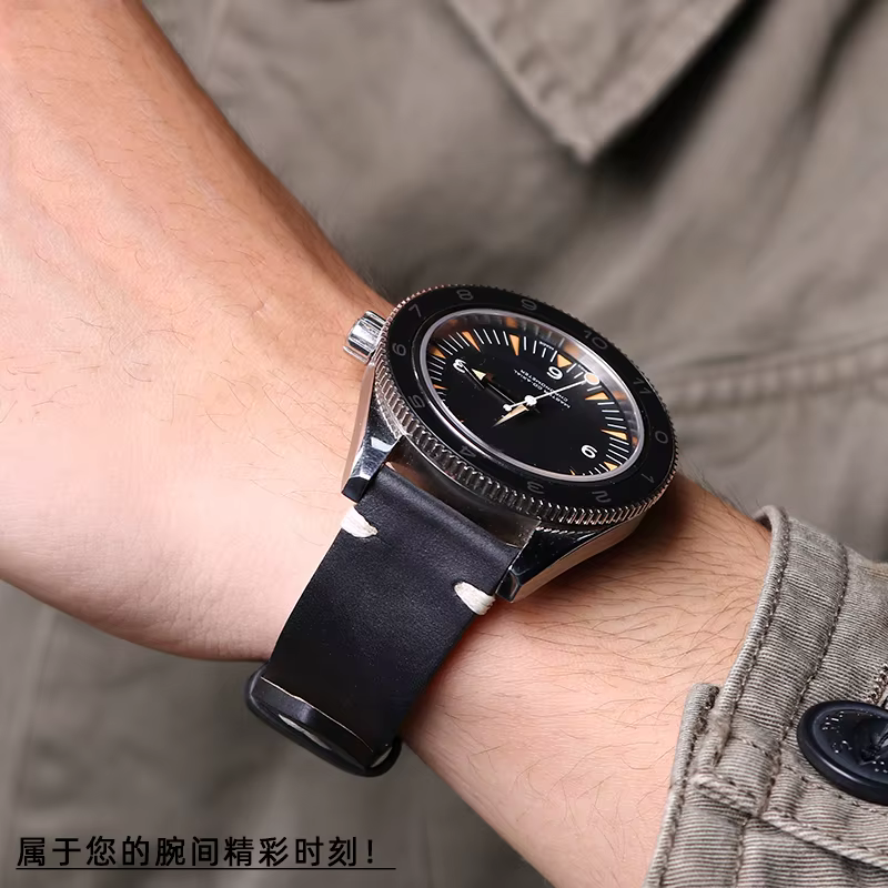 Pour Oris 65 bracelet en cuir véritable ceinture de plongée série anneau en cuivre Bronze grande couronne Tudor chaîne de montre Vintage 18mm 20mm 22mm