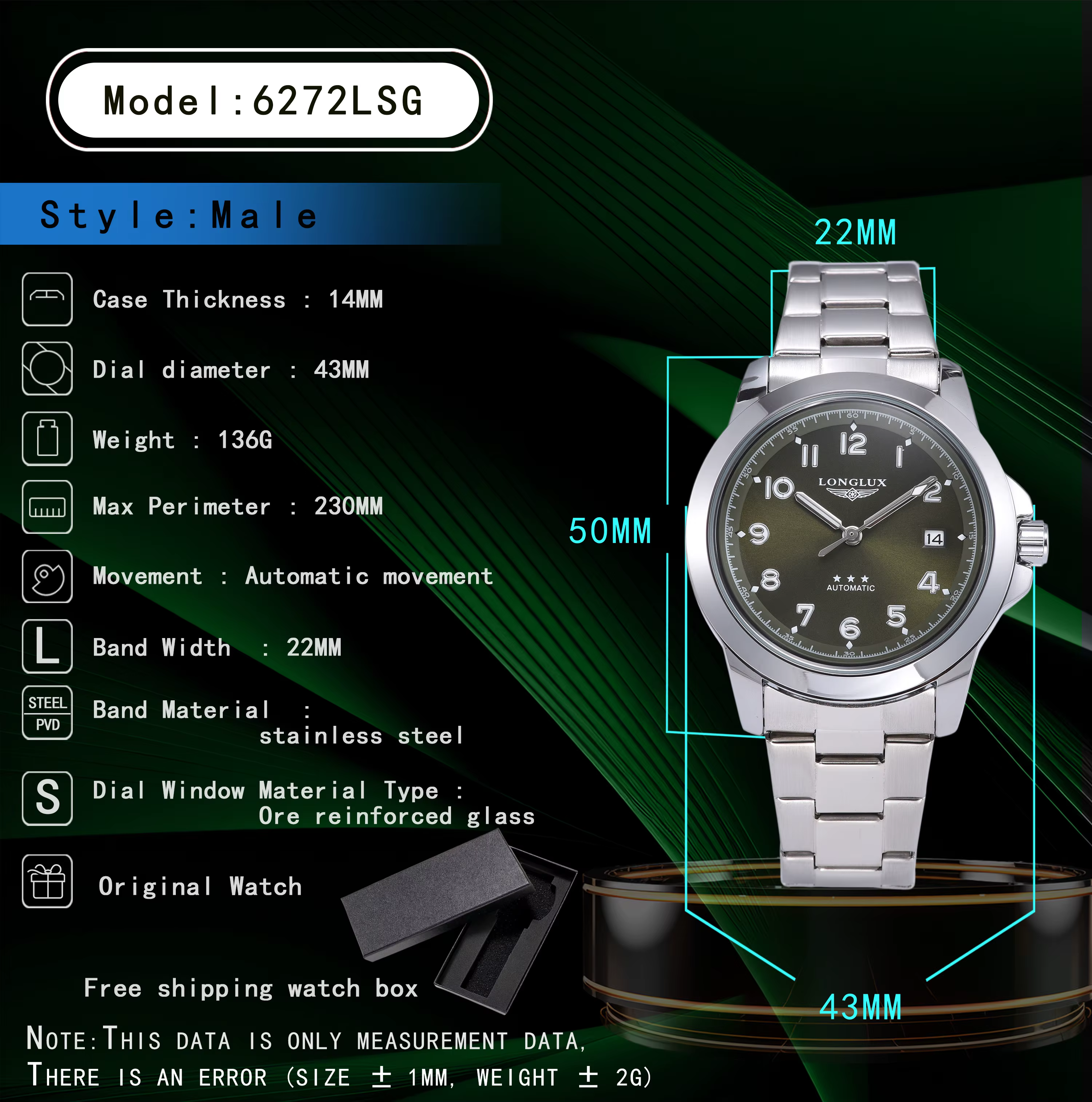 Montre automatique pour homme
