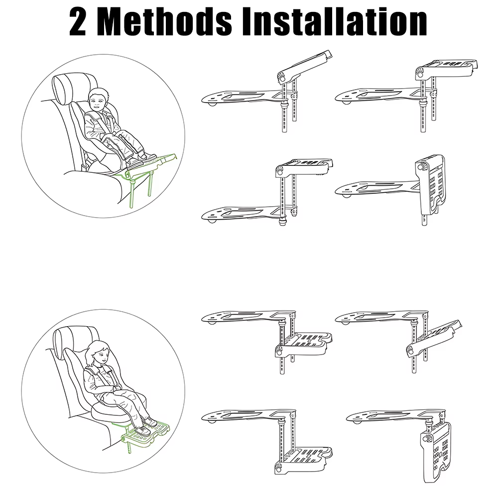 Siège de sécurité pour enfants, accessoires de voiture, Support de fixation de repose-pieds de landau, Support universel pliable pour pédale de bébé