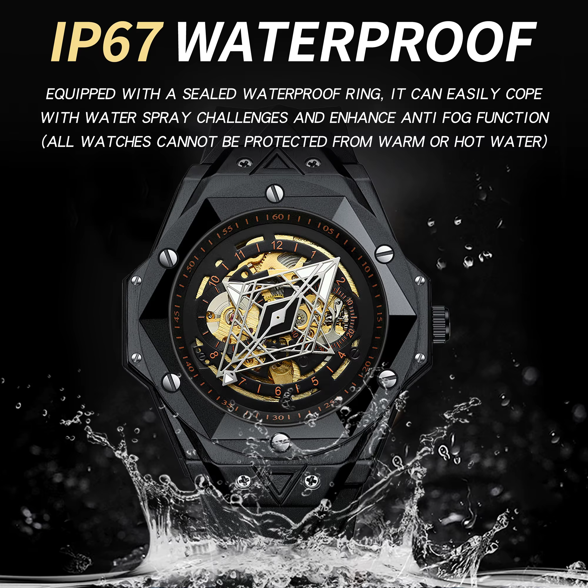Montre homme automatique de luxe BINBOND