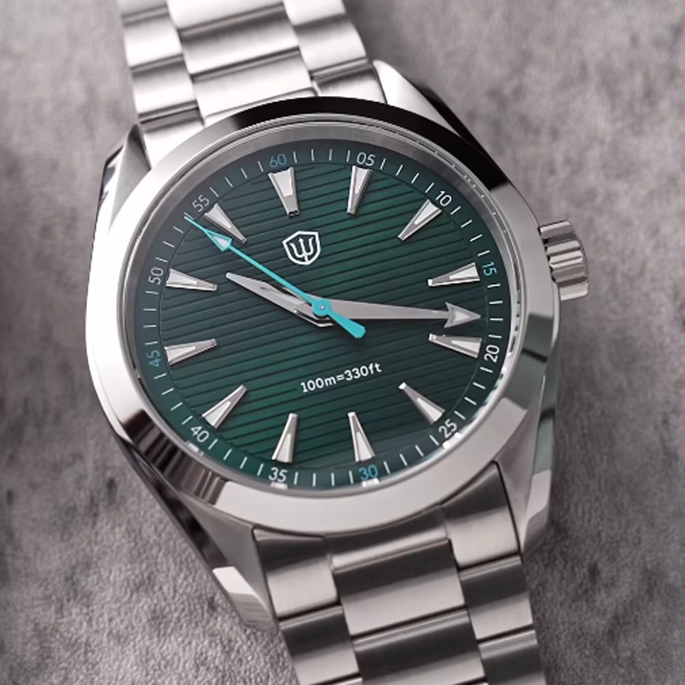 Watchdives WD0006 montre Vintage VH31 balayage deuxième mouvement dôme saphir cristal lumineux 10Bar étanche 38mm montres à Quartz