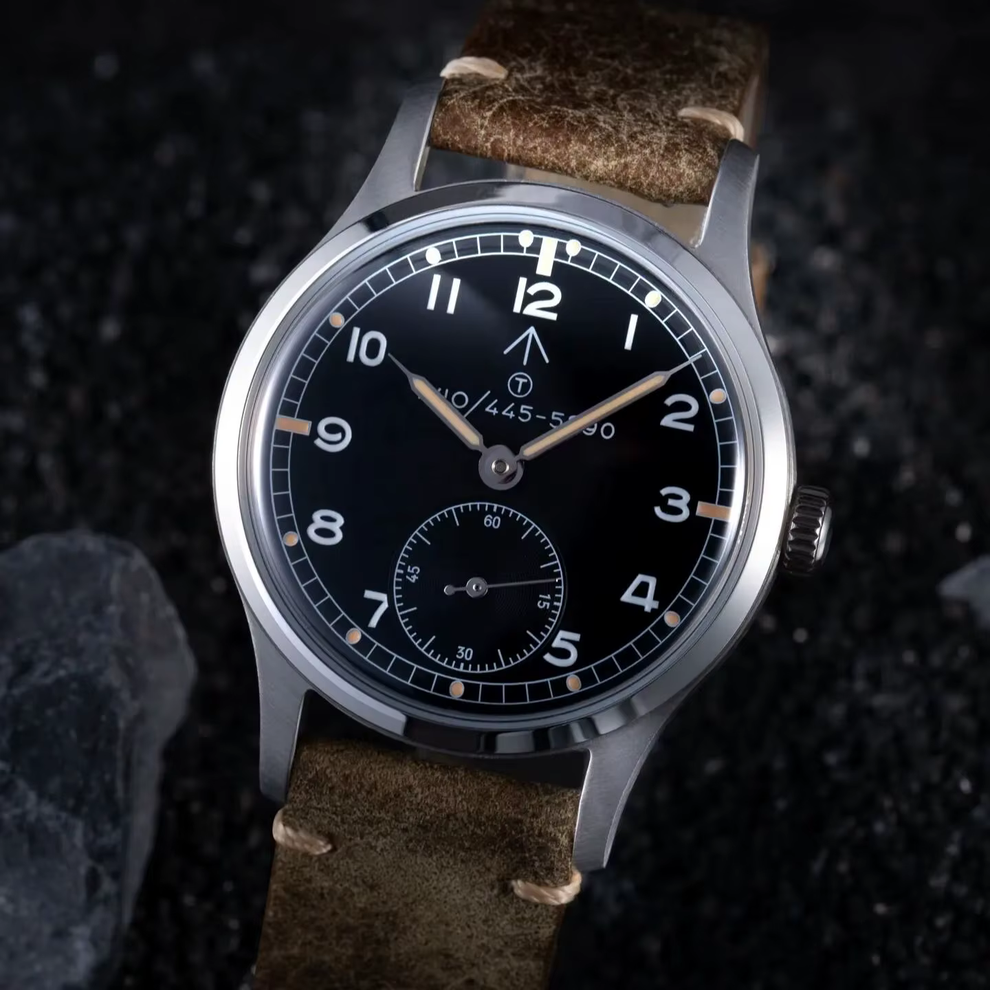 Hruodland F032 Montre Aviateur Homme 36MM Mouvement Quartz Pilote VD78 Étanche 5M BGW9 C3 Double Luminescence Miroir K1 Montre-bracelet Rétro