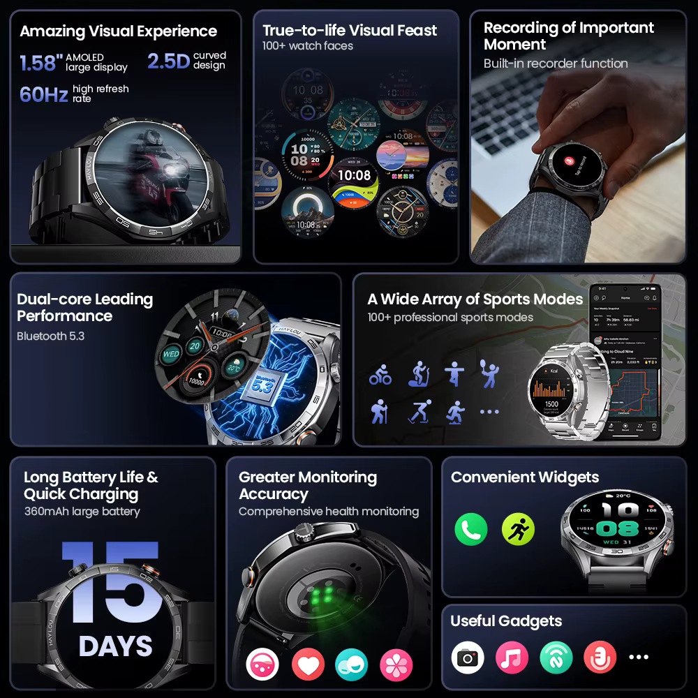 Montre connectée HAYLOU Solar 5 avec appels vocaux
