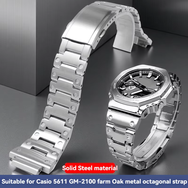 Bracelet octogonal en métal de remplacement pour Casio G-SHOCK