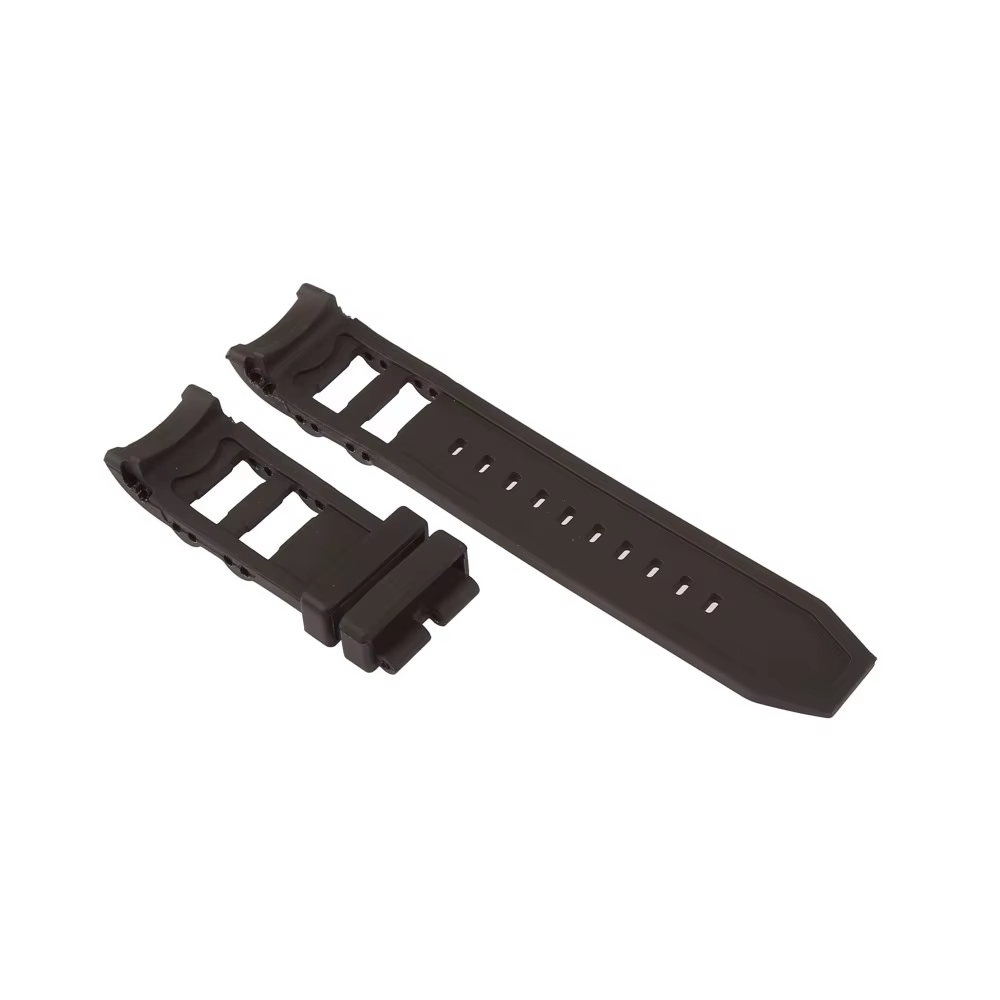 Bracelet de montre en caoutchouc de silicone noir
