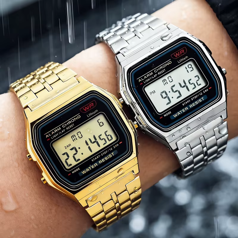 Montres numériques LED de luxe pour hommes