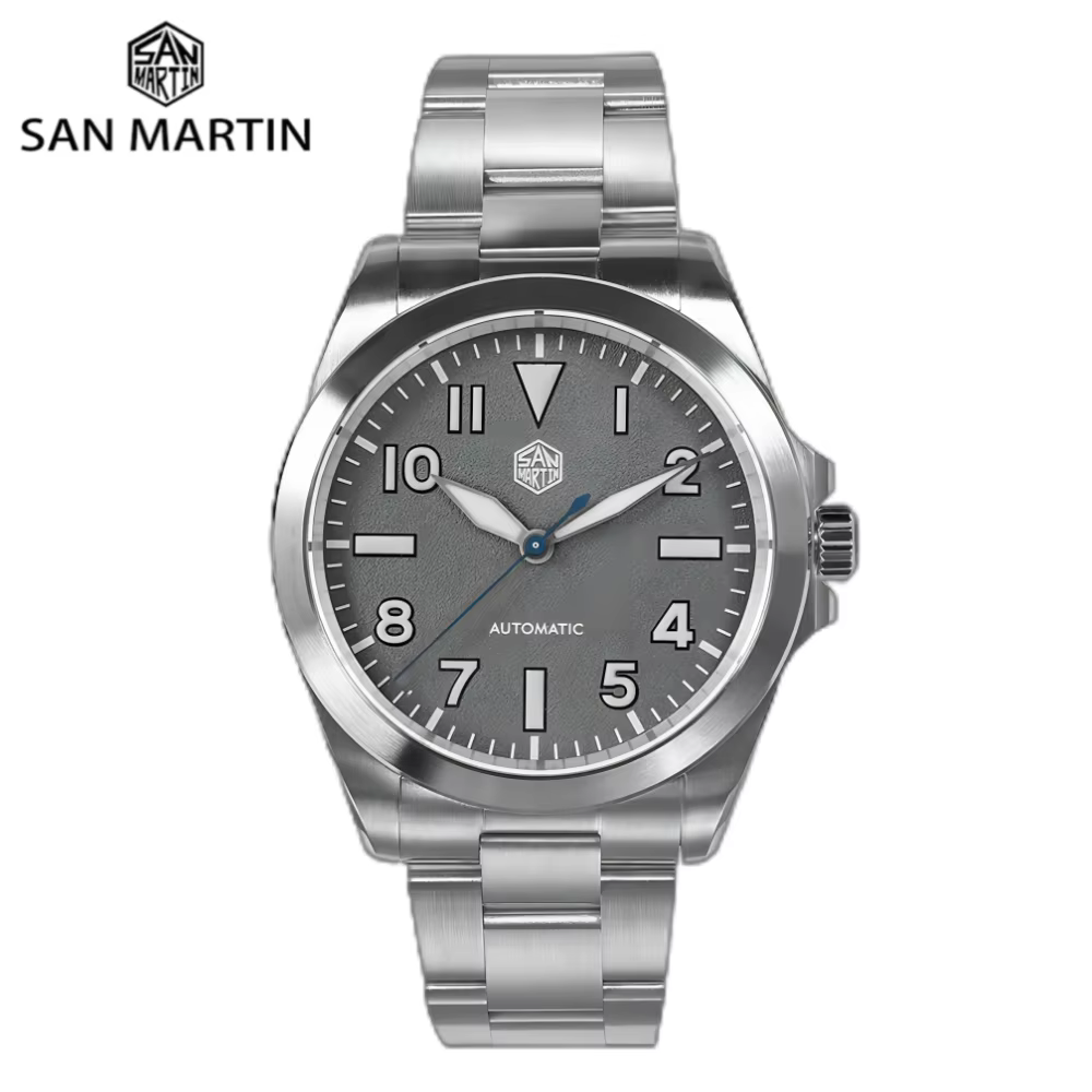 San Martin 40mm NH35 Explore série montre d'escalade pour hommes sport mécanique sur la mouche fermoir réglable 10Bar étanche SN0132