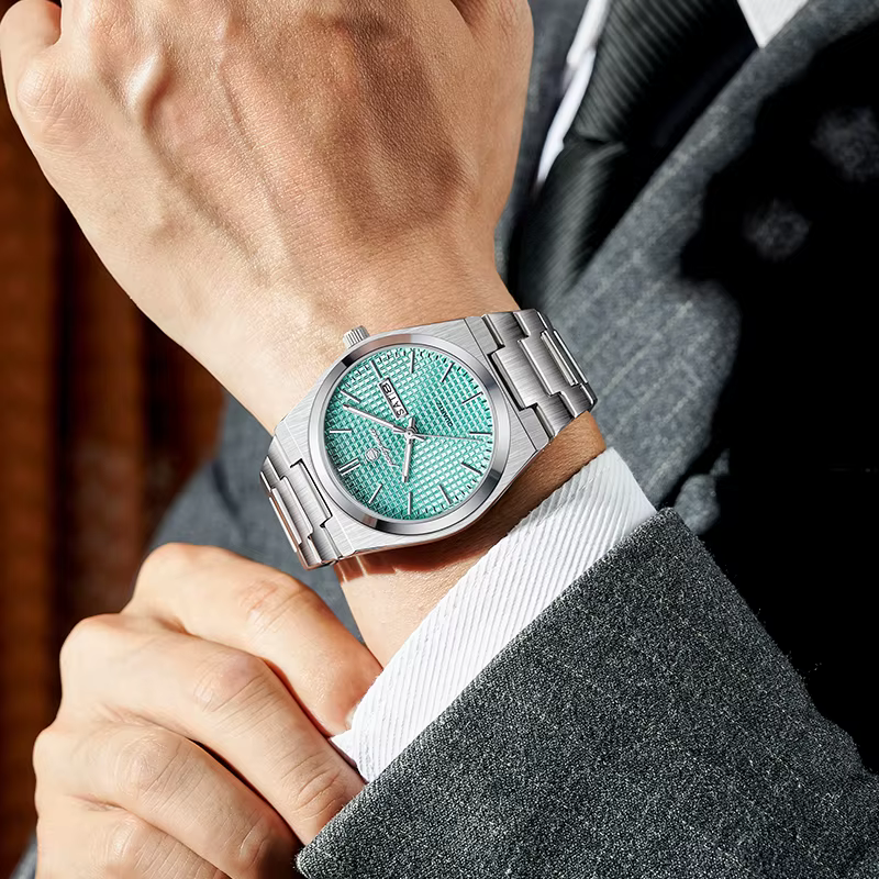 PAAZOMU Original luxe hommes horloge mode lumineux étanche chronographe Date montre pour homme en cuir Quartz