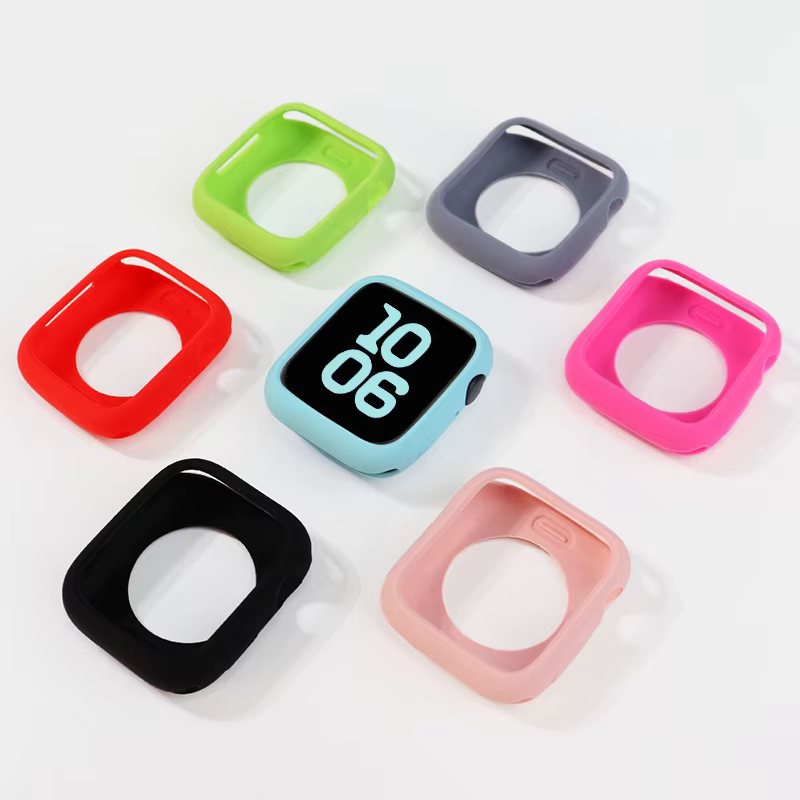 Soft Silicone Case for Apple Watch 11-10 46mm 42/40/44/41/45mm Bumper protector Cover iwatch Series 9 8 7 6 5 4 SE 3 Accessories