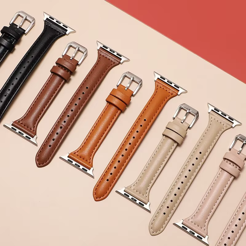 Bracelet en cuir fin pour Apple Watch Band