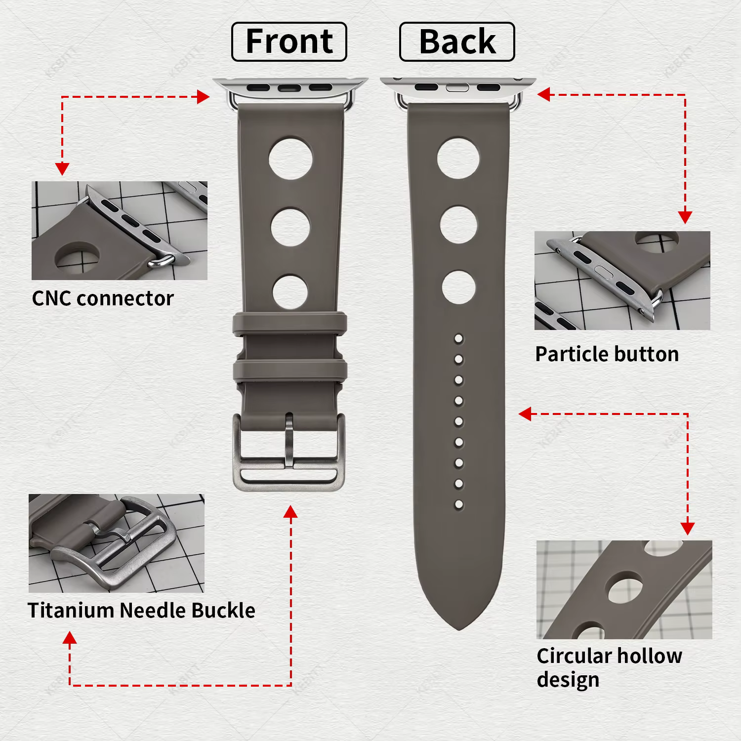 Nouveaux bracelets Kebitt Single Tour pour Apple Watch Ultra 3 2 Series 11 10 9 8 7 6 5