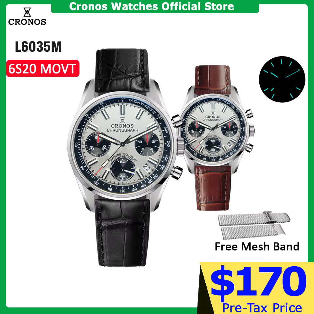 Cronos – montre chronographe à Quartz pour hommes