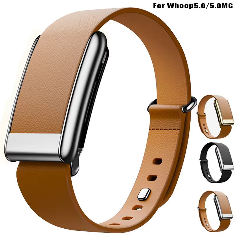 Bracelet en cuir officiel de luxe conique pour Whoop 5.0 one+peak 5.0 MG