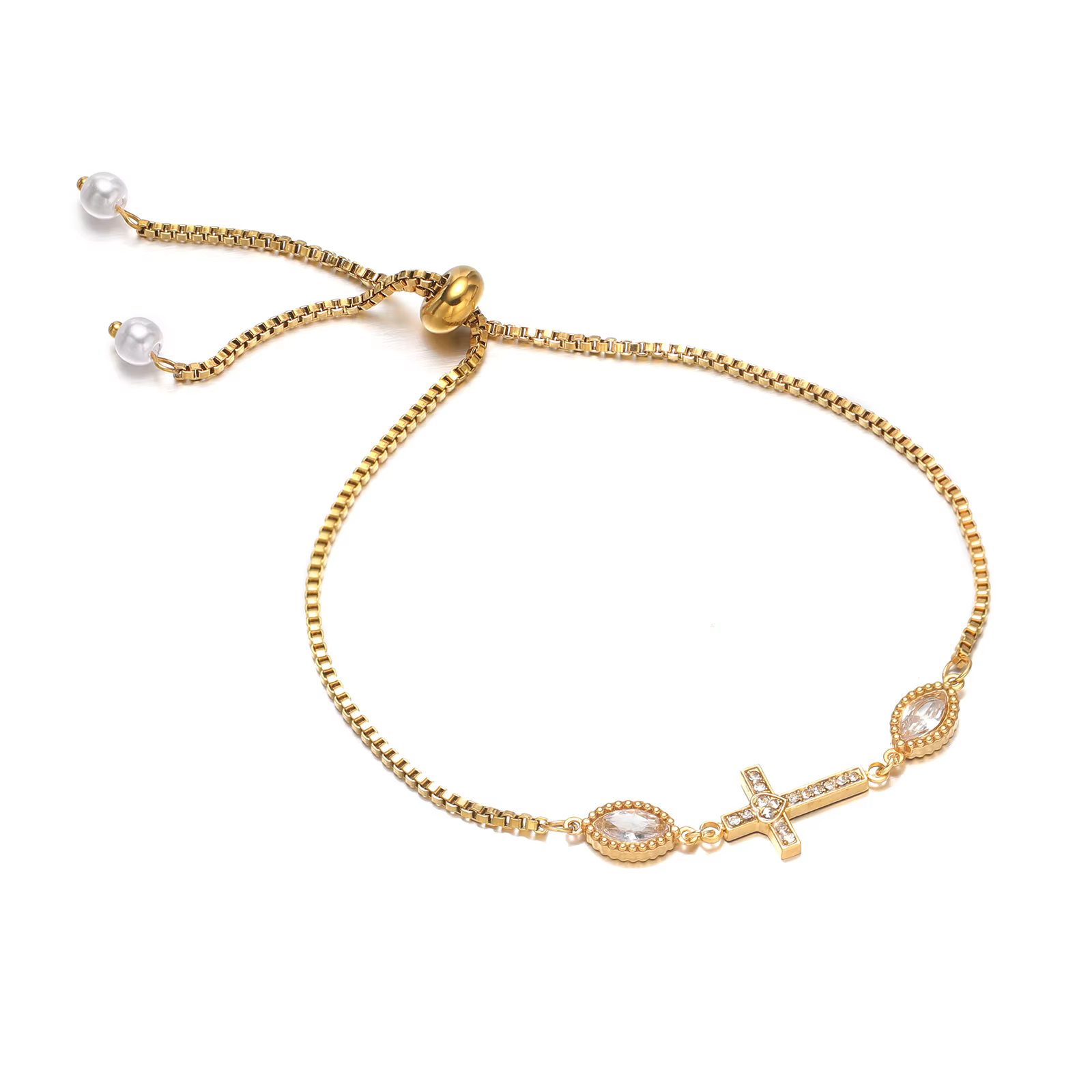 Lot de 3 connecteurs de bracelet en acier inoxydable