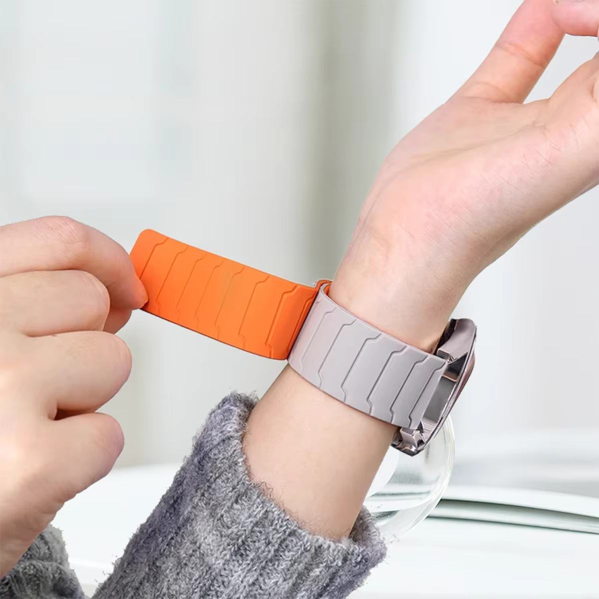 Bracelet magnétique en Silicone pour Samsung Galaxy Watch Ultra 2025