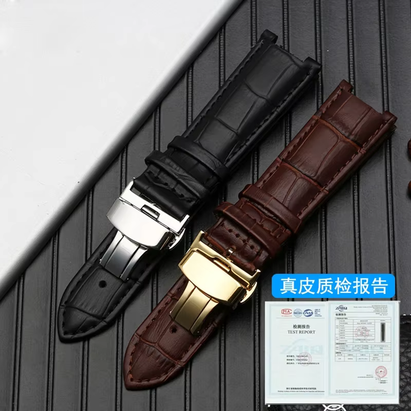 Bracelet de montre en cuir véritable pour Versace Gucci GC