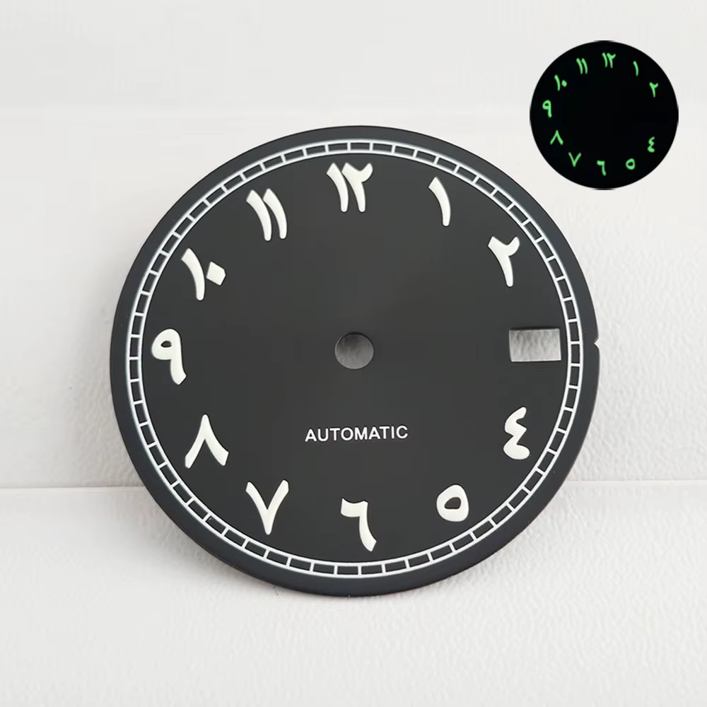 Montre pour hommes, cadran numérique arabe NH35