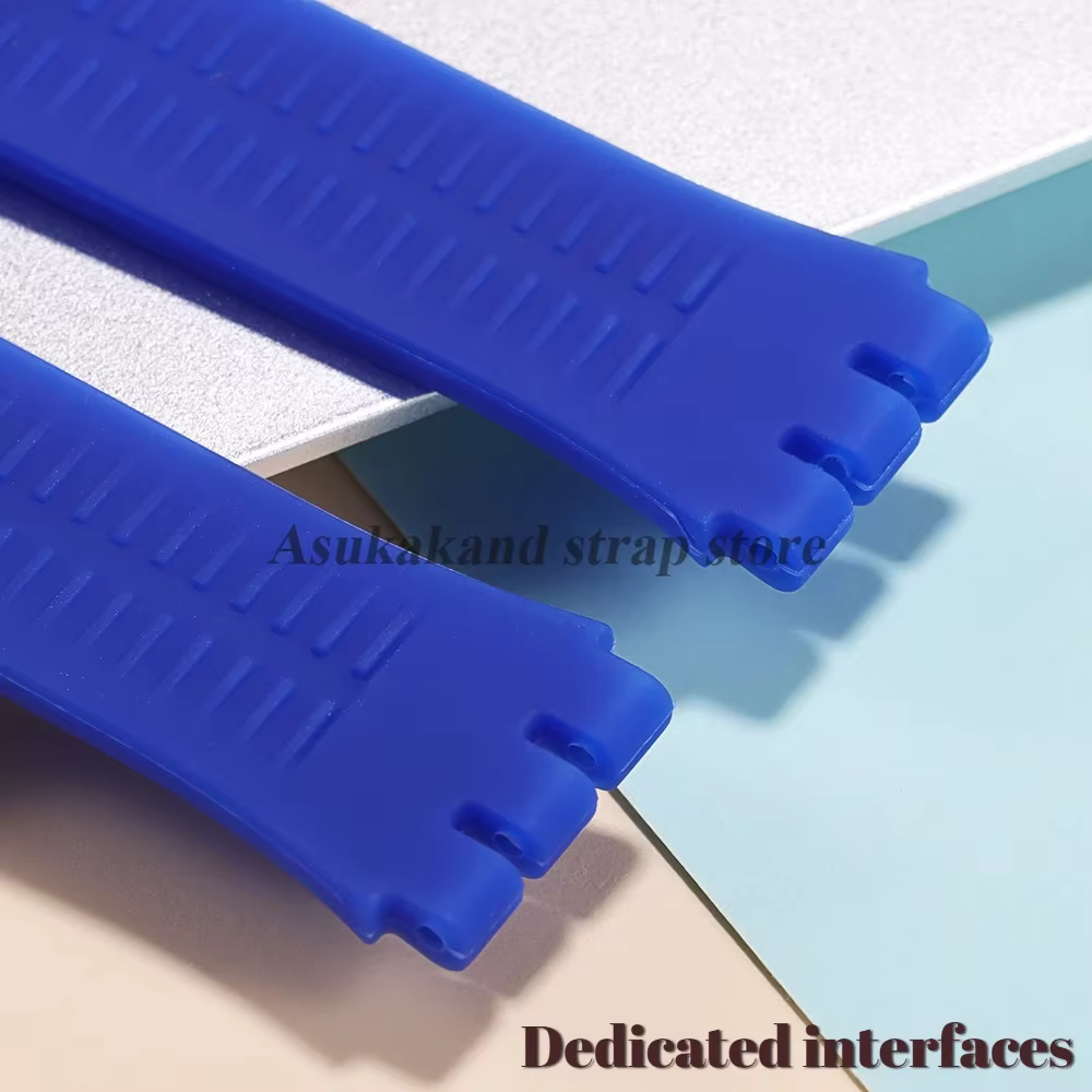 Bracelet de montre en Silicone rose pour Swatch