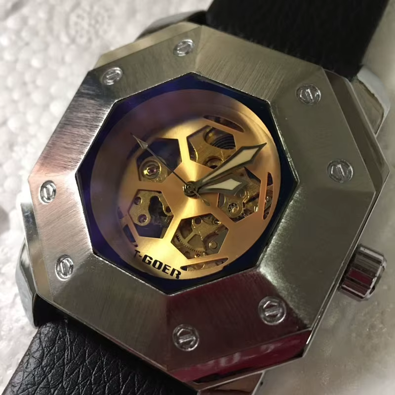 DUGARY montre mécanique automatique conception de football creux étanche pour hommes mode montre-bracelet lumineuse Relogio Masculino horloge
