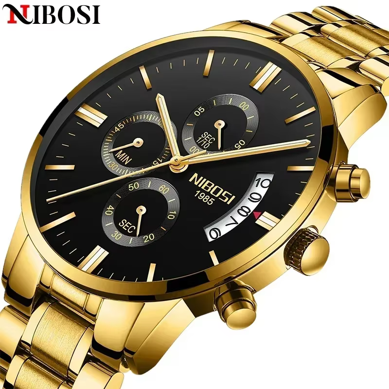 NIBOSI Relogio Masculino luxe hommes montres haut de gamme