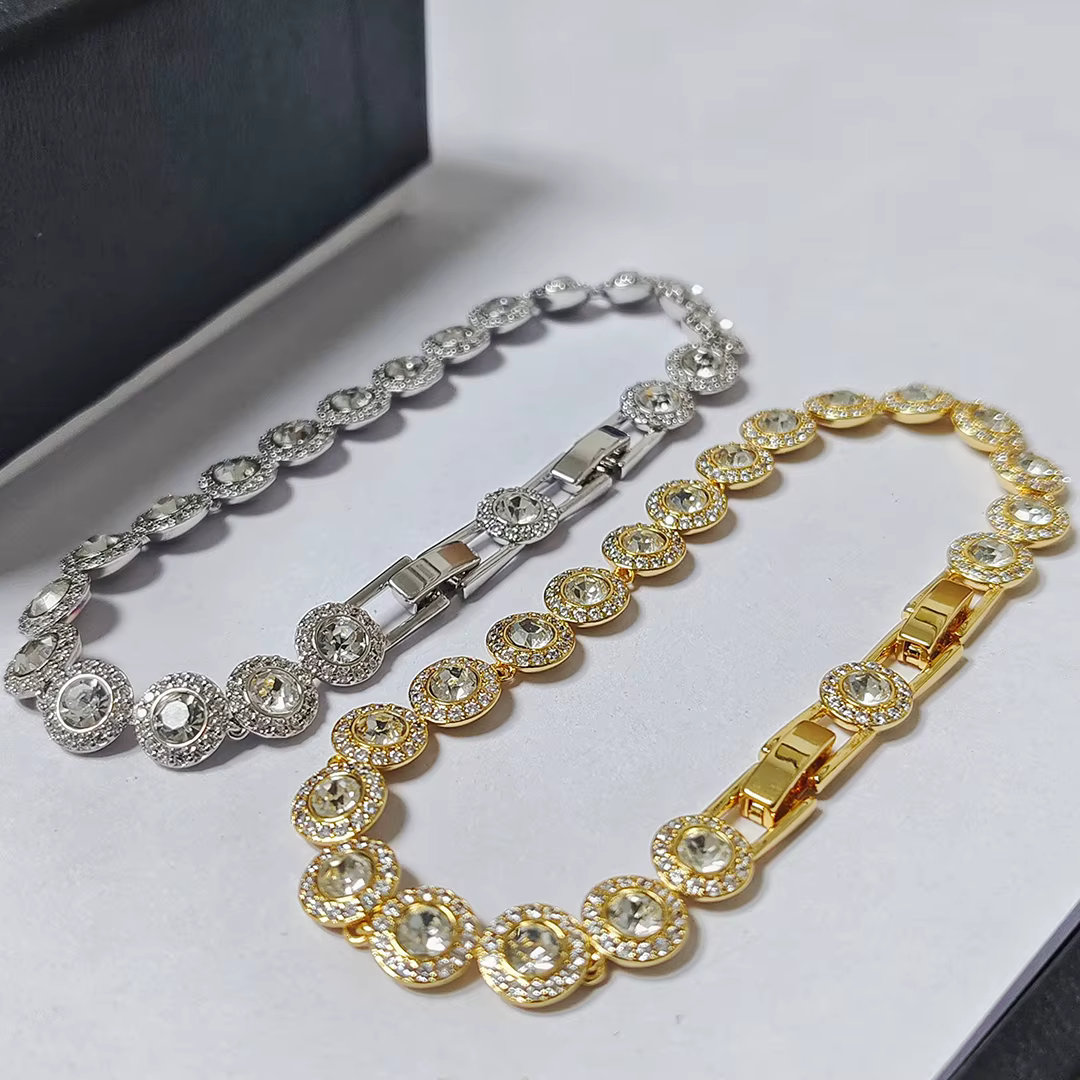Bracelet tennis rond de luxe tendance pour hommes et femmes. Accessoires de bijoux de mode pour les soirées.