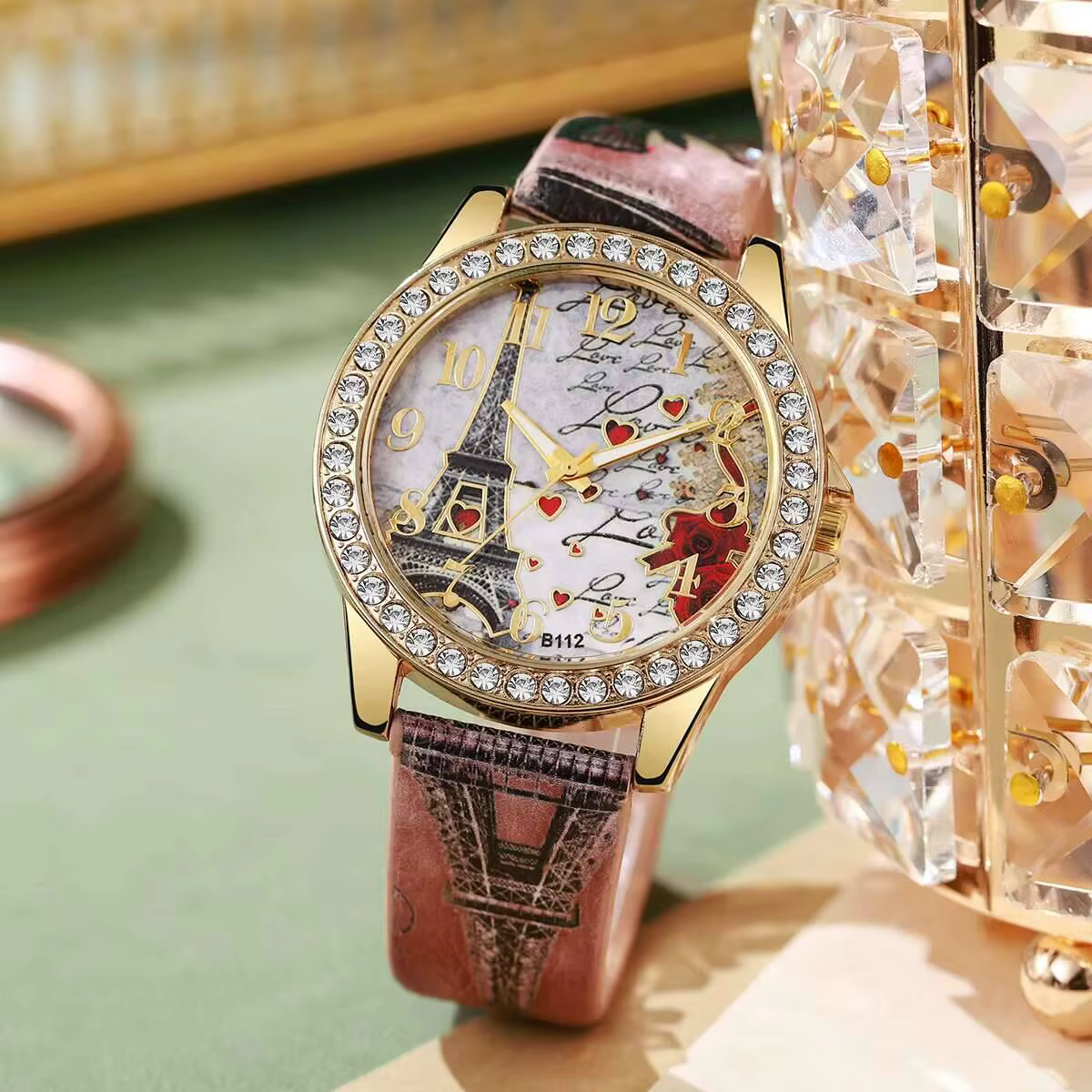 Montre Femme Tendance à Motifs Floraux