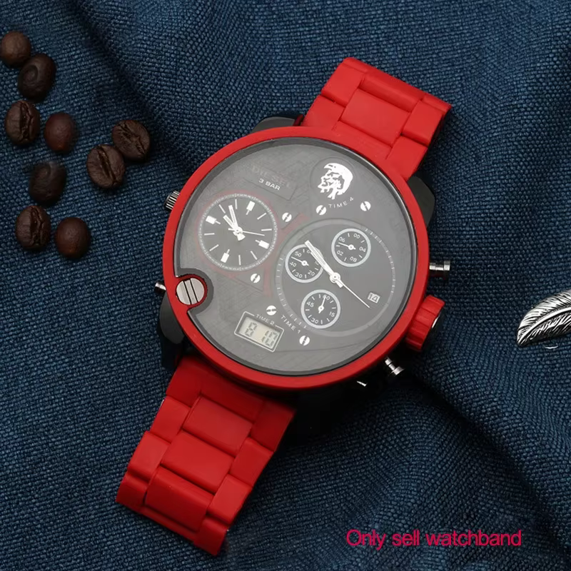 Bracelet de montre en silicone et acier inoxydable