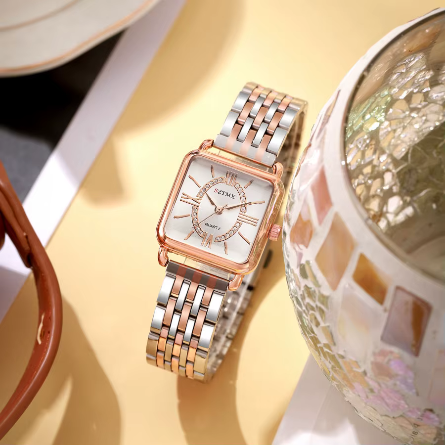 Montre carrée de luxe tendance pour femme de la marque SZTME