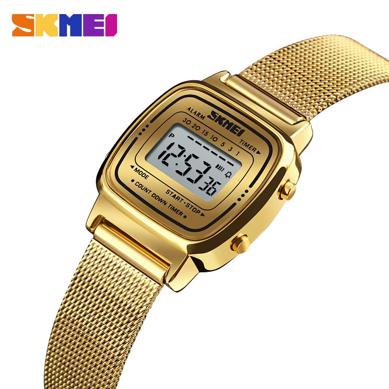 SKMEI 1901 luxe femmes montres petit cadran numérique Chrono calendrier Montre étanche dames Montre-bracelet horloge