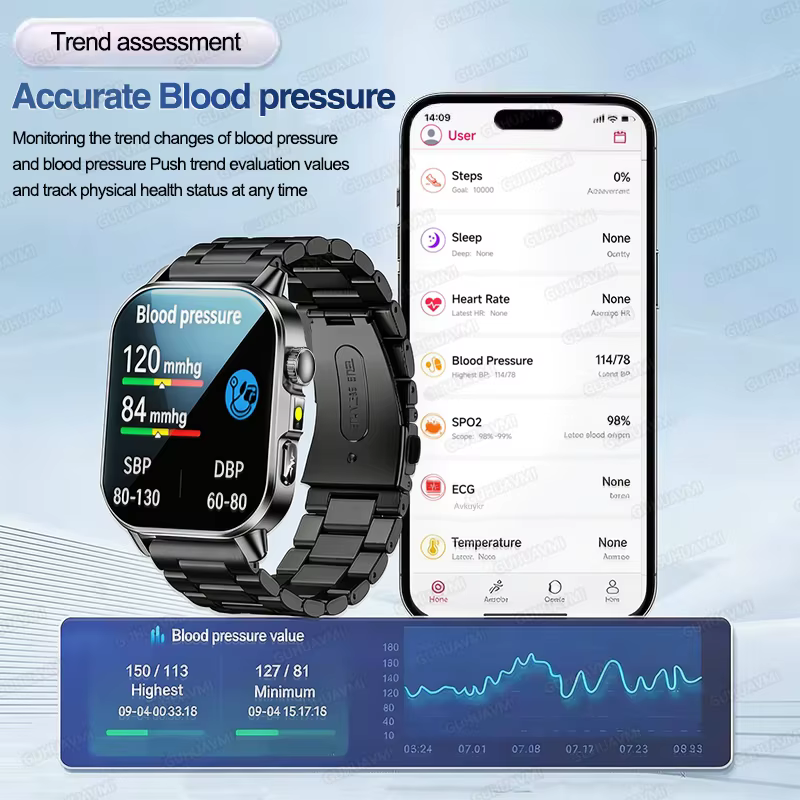 Nouvelle montre connectée ECG pour hommes et femmes
