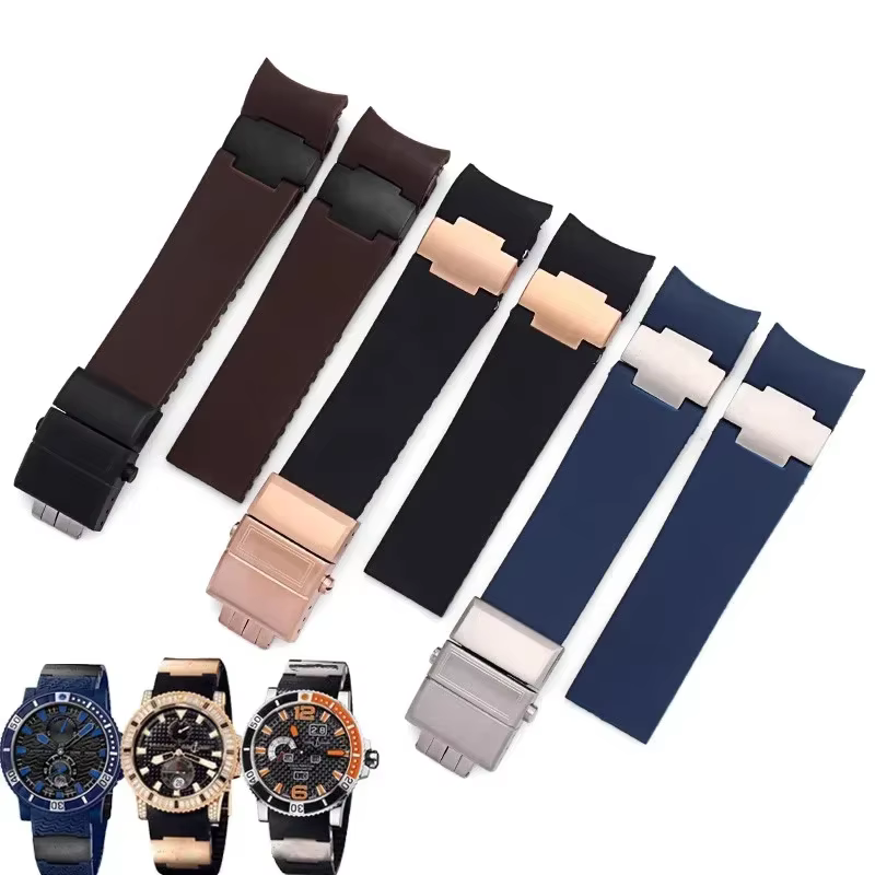 Pour Ulysse Nardin bracelet de montre en caoutchouc de Silicone de haute qualité 263 DIVER