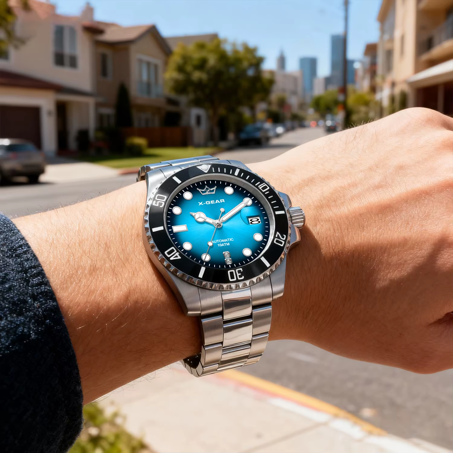Montre de plongée lumineuse Water Ghost avec lunette en céramique