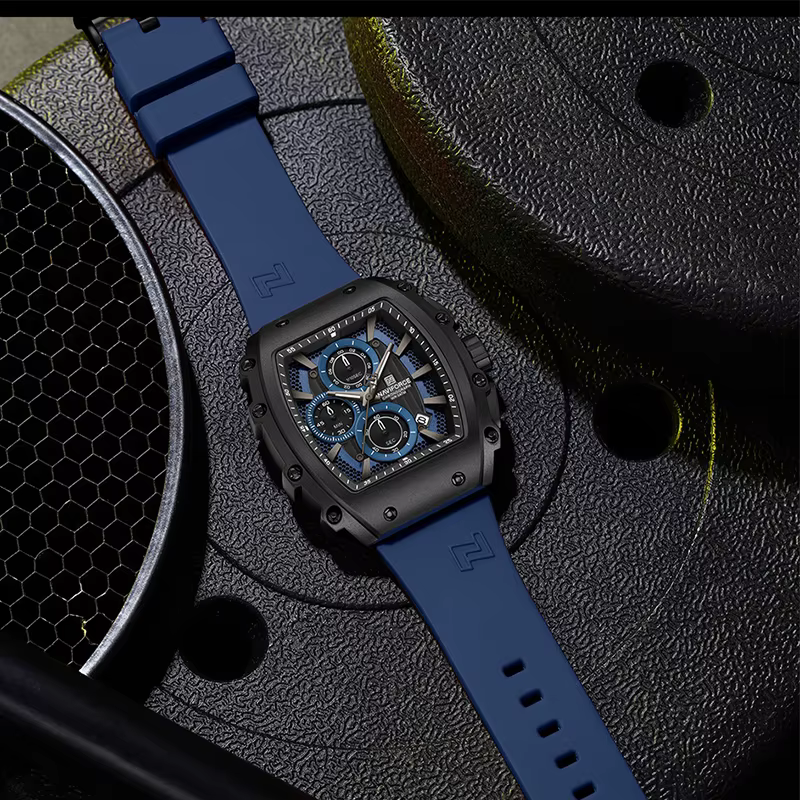 NAVIFORCE à la mode 2025 montres pour hommes multifonctionnel 30M étanche sport Quartz bracelet en Silicone horloge de luxe Reloj Hombre