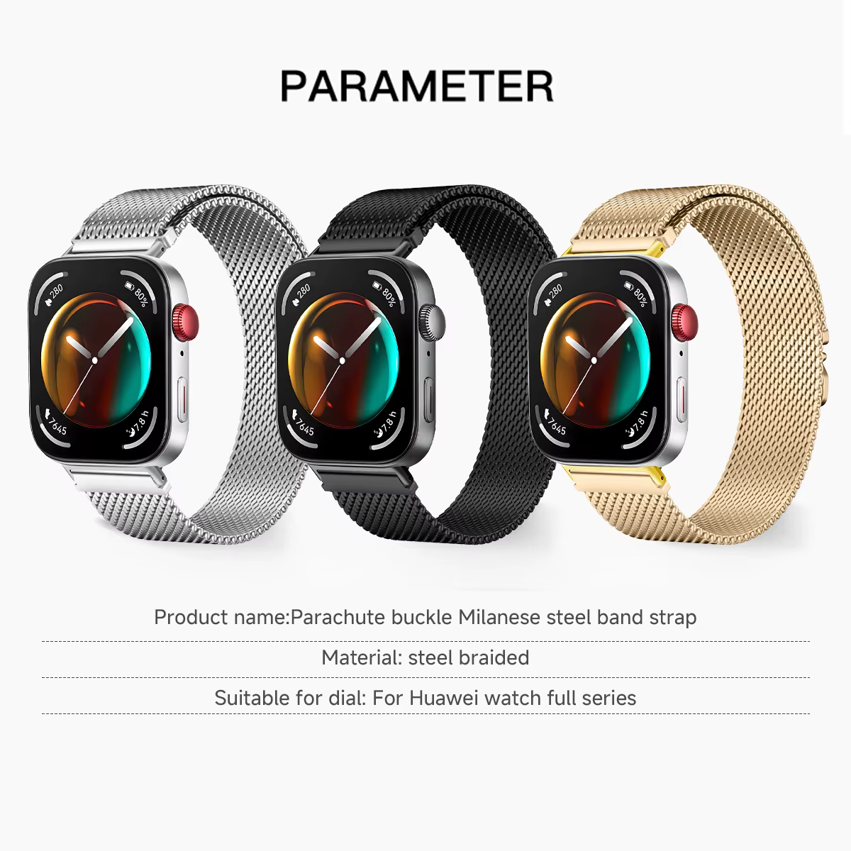 Bracelet magnétique milanais pour Huawei Watch Fit5/5Pro, bracelet à boucle métallique, bracelet de montre connectée pour Huawei Fit4Pro/4/3, bracelet en acier