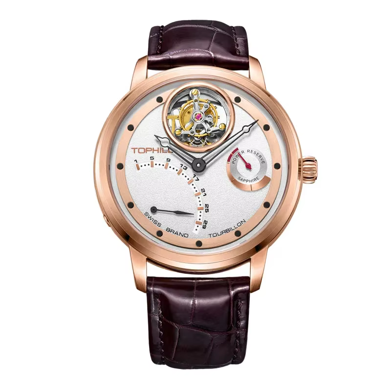 Montre à tourbillon étanche pour homme