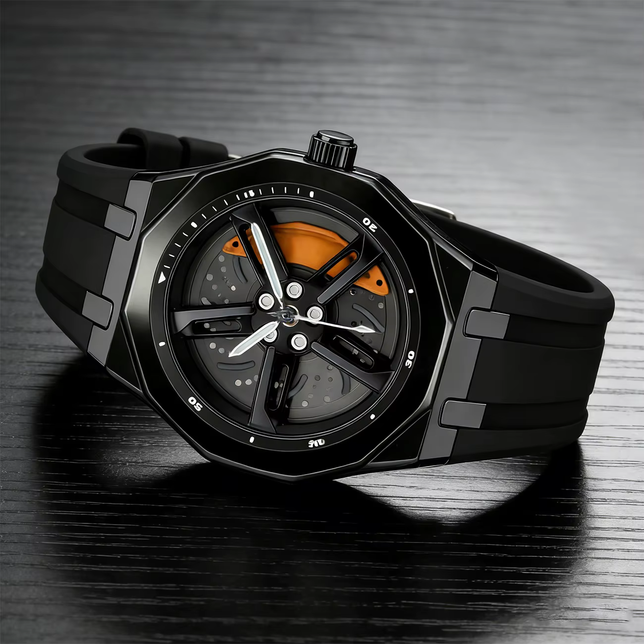 Nouvelle montre pour homme de haute qualité avec un design à roues rotatives