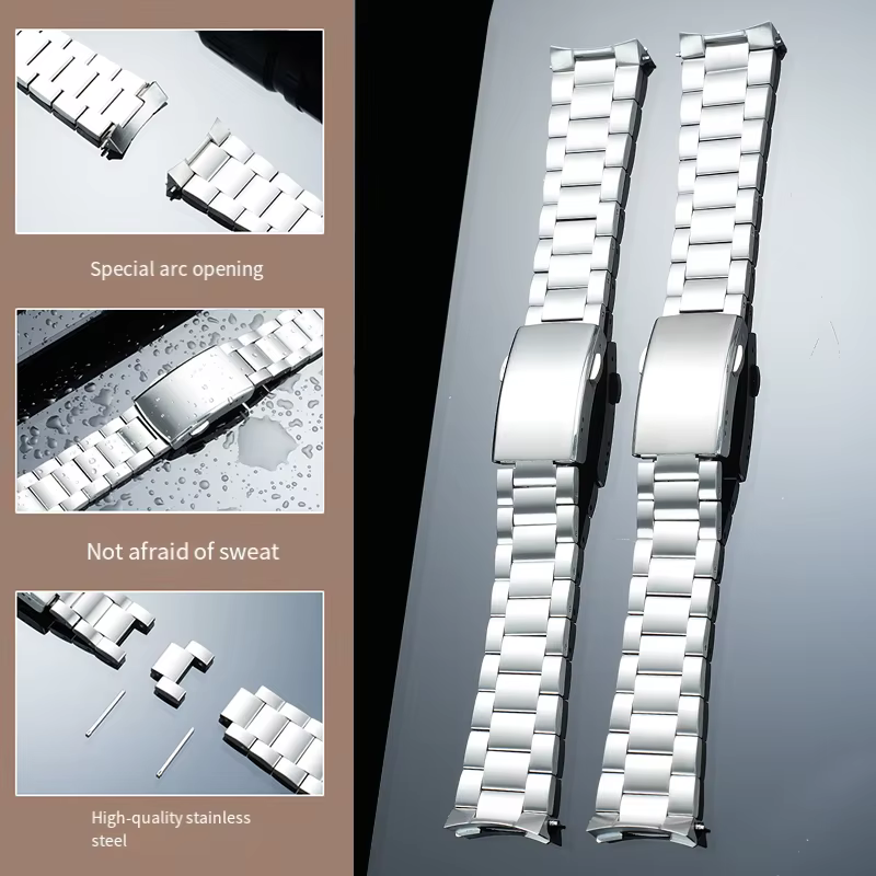 Bracelet de montre en métal massif de 21.5mm