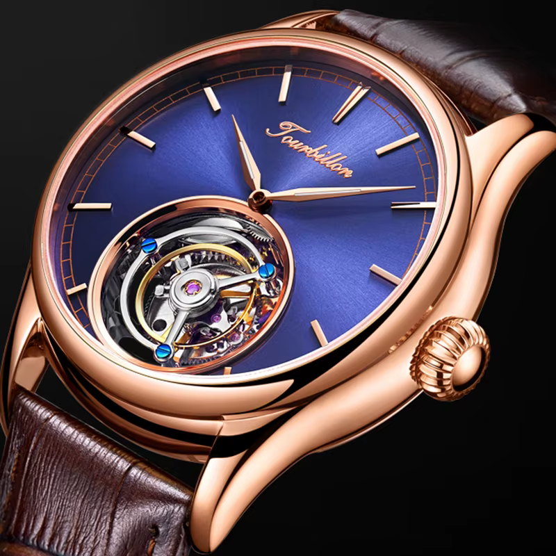 AESOP véritable Tourbillon montre mécanique pour hommes