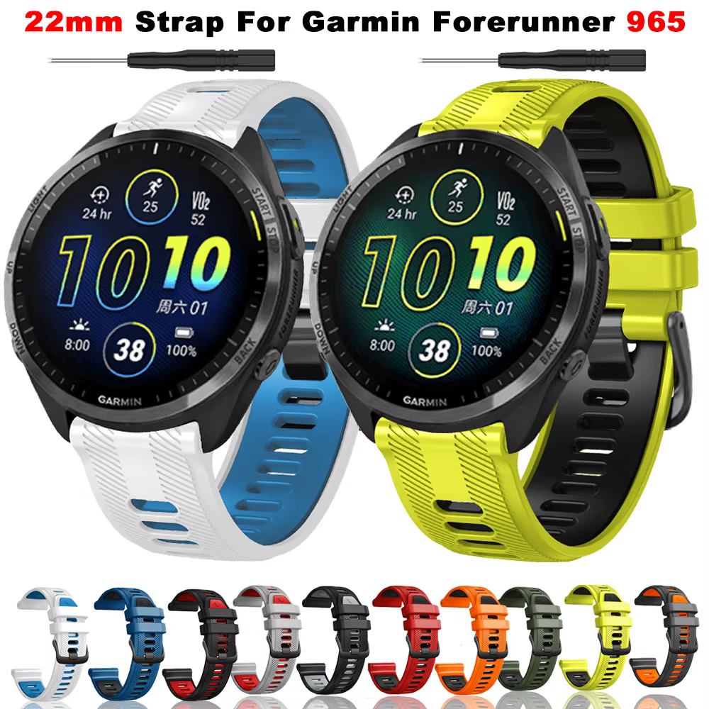 Bracelet de montre 22mm pour Garmin Forerunner 965
