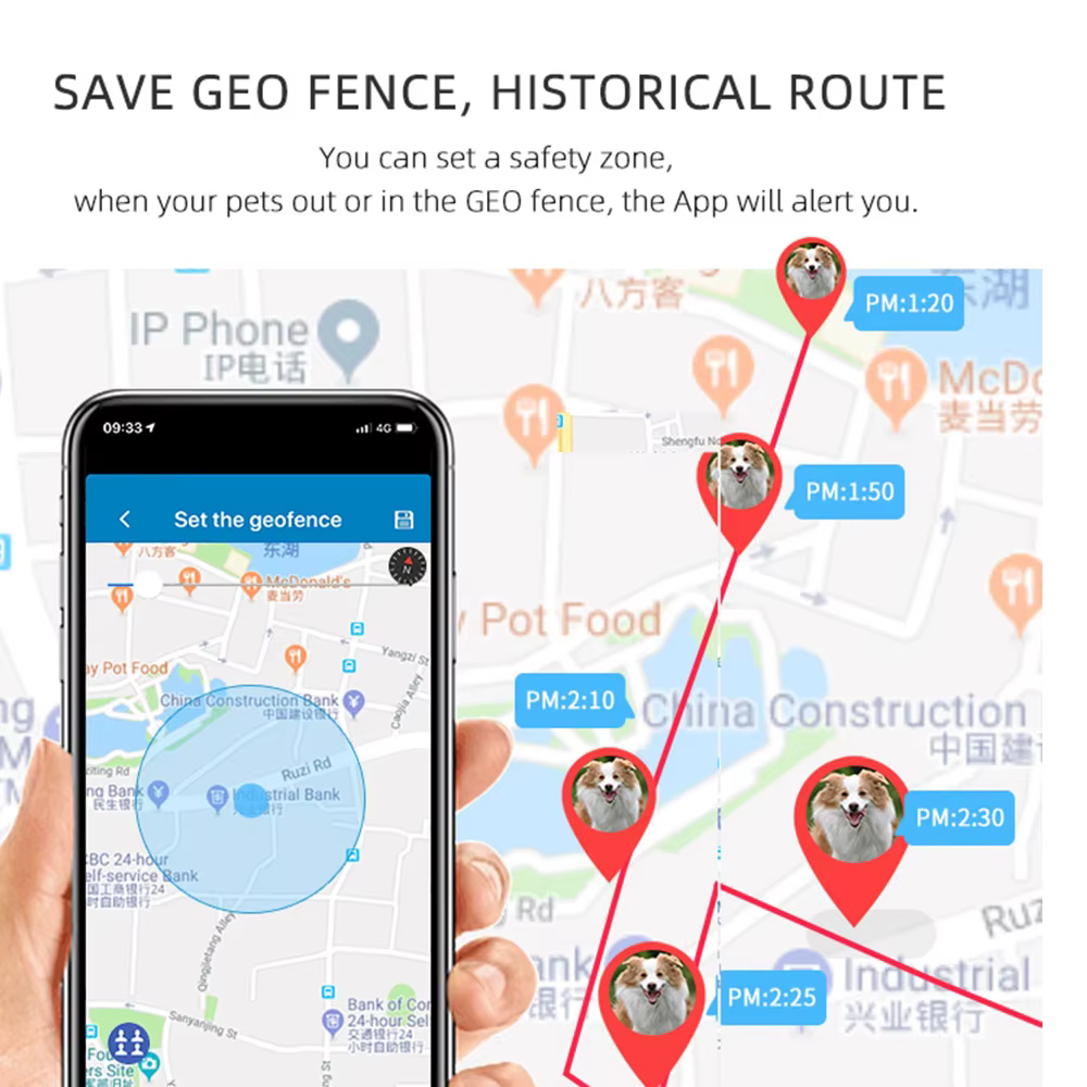 4G chien GPS Tracker chat animal de compagnie 4G GPS localisateur Mini GPS animaux Tracker 4G GSM meilleur chien GPS Tracker avec application gratuite étanche IP67