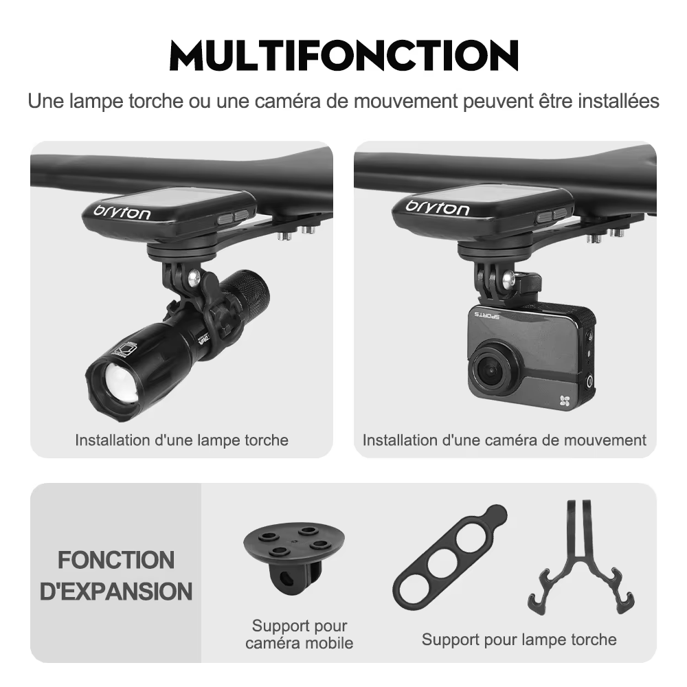 Support d'ordinateur de vélo en carbone