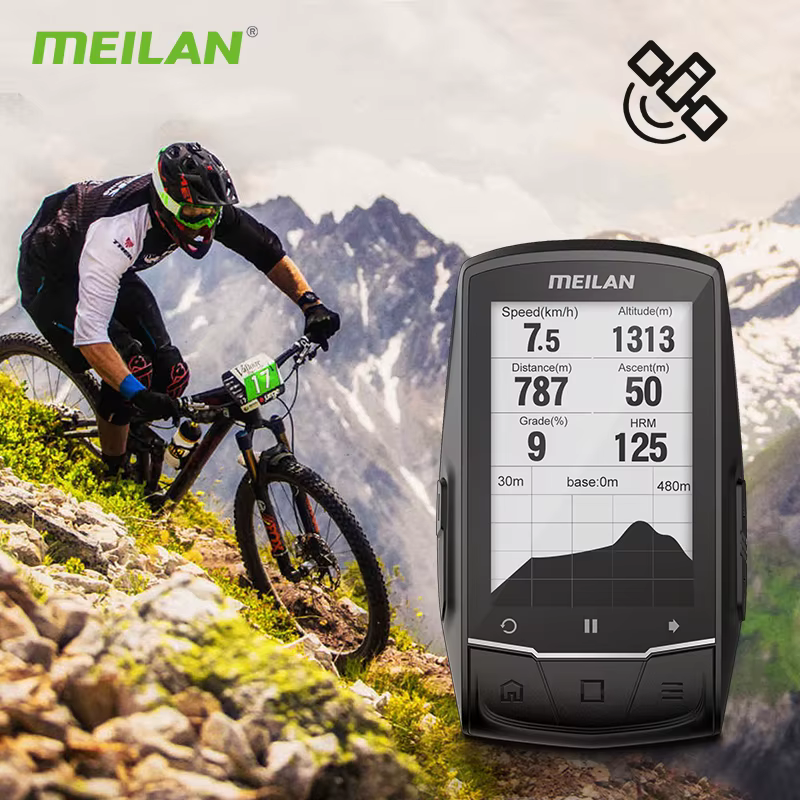 MEILAN M1 Finder GPS ordinateur de vélo 2.6 pouces grand écran cyclisme en plein air Navigation sans fil compteur de