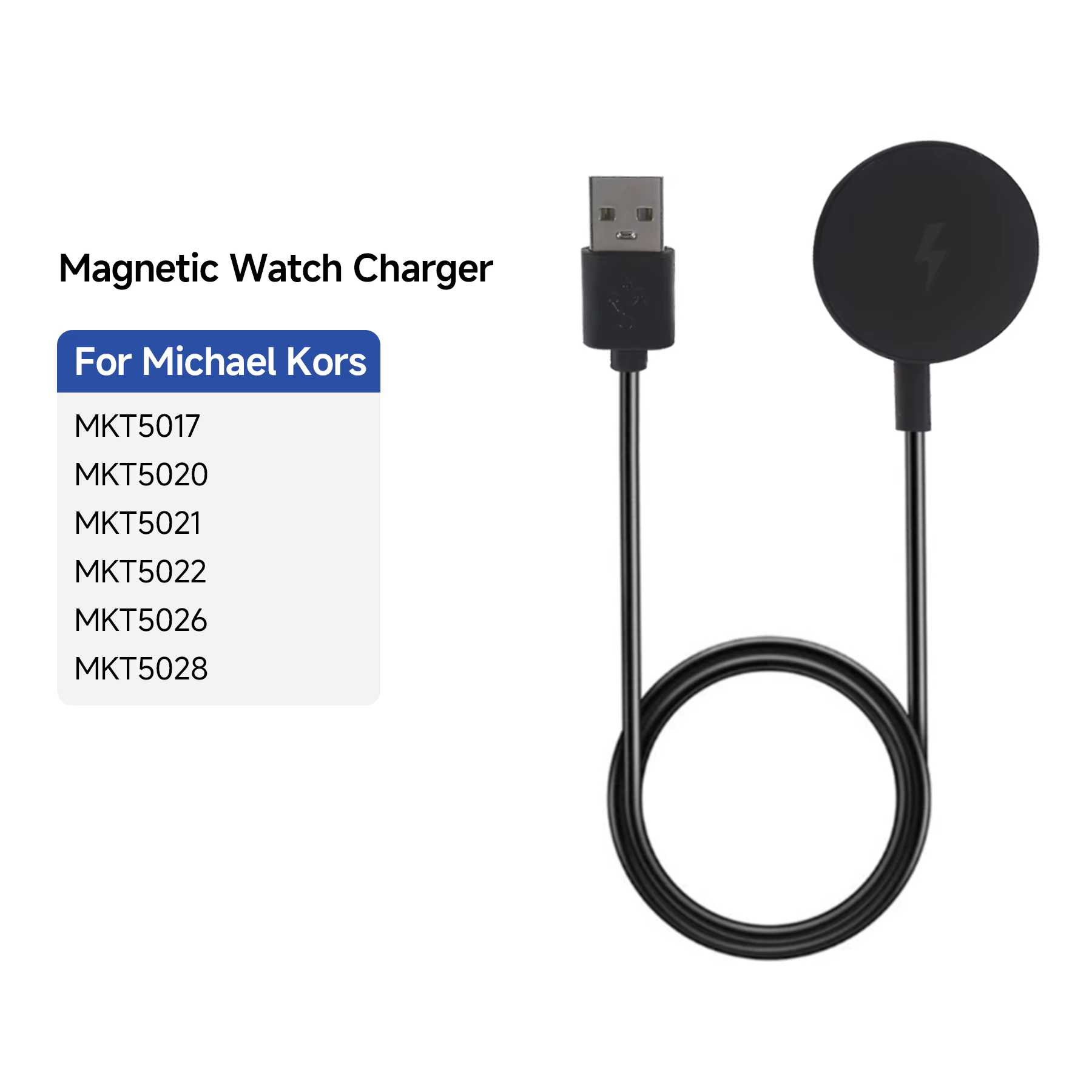 Câble de chargeur pour montre intelligente Michael Kors MKT5017 MKT5020 MKT5021 MKT5022 MKT5026 MKT5028 - Station de charge magnétique sans fil