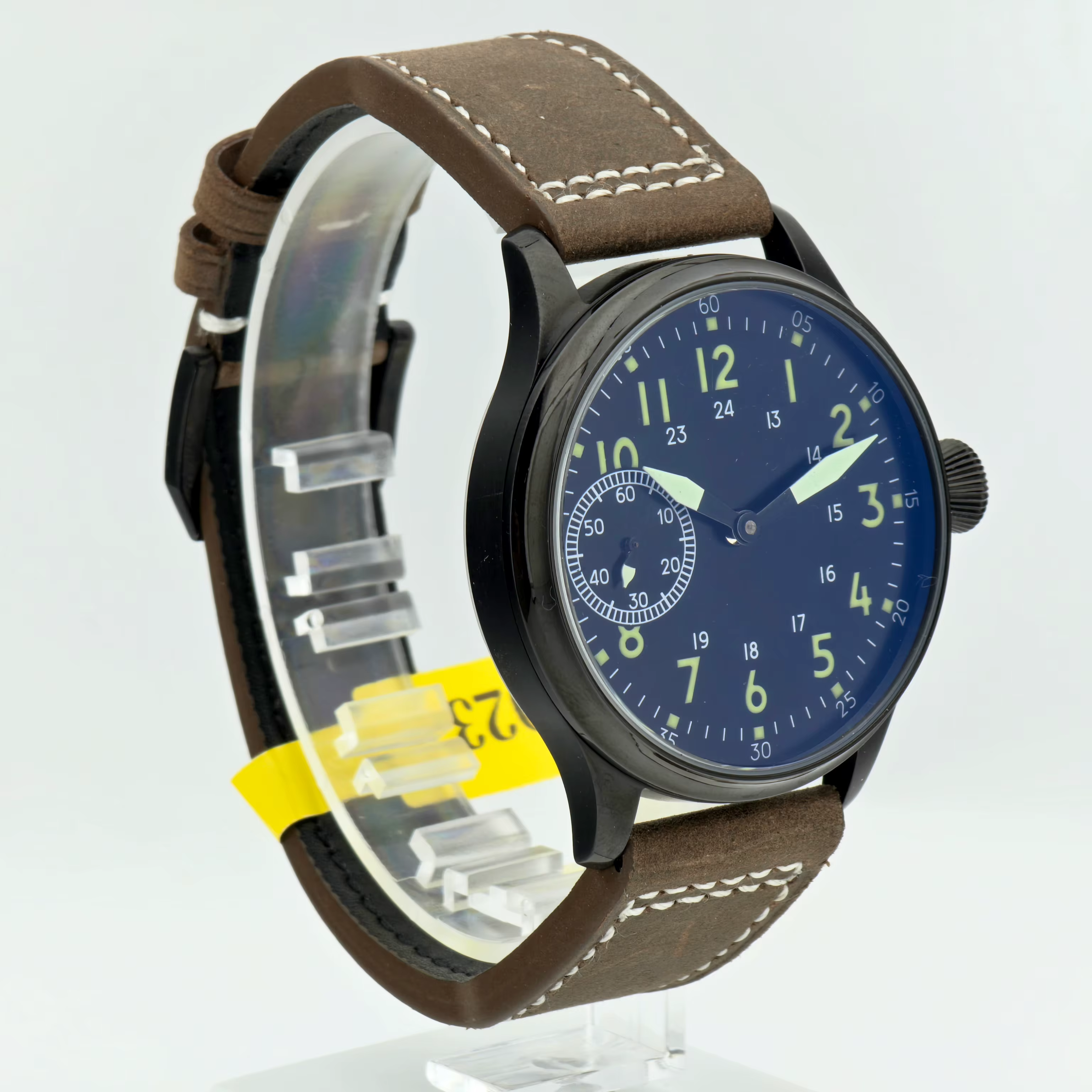 CORGEUT 44mm hommes en cuir lumineux mécanique remontage manuel montre 17 bijoux ST3600 mouvement Sport montre-bracelet reloj hombre