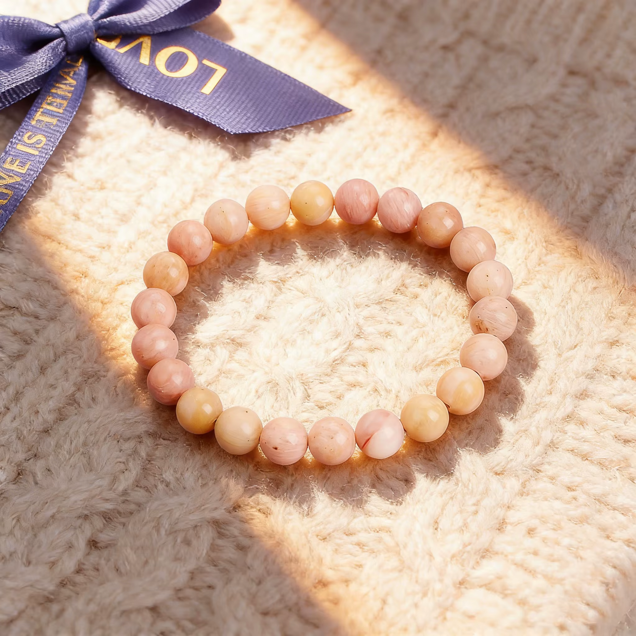 Bracelet en rhodochrosite 6 8 10mm