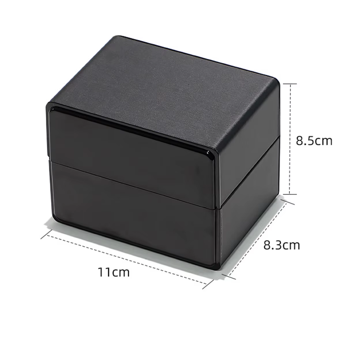Boîte à montre de luxe en cuir PU avec lumière LED