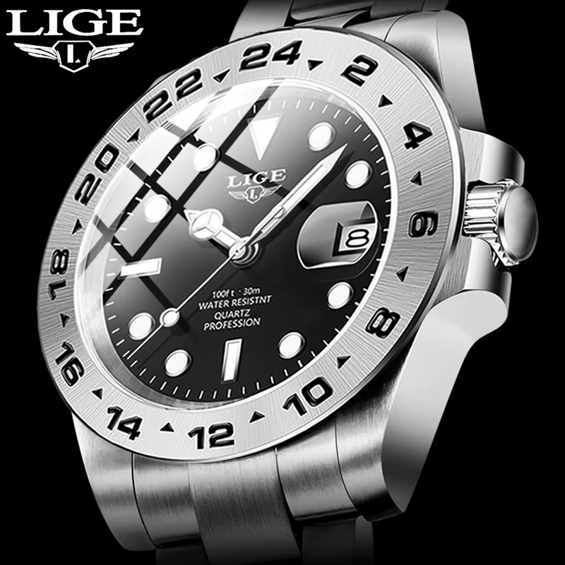 Montre Homme LIGE Tendance : Montre Sportive de Luxe pour Hommes