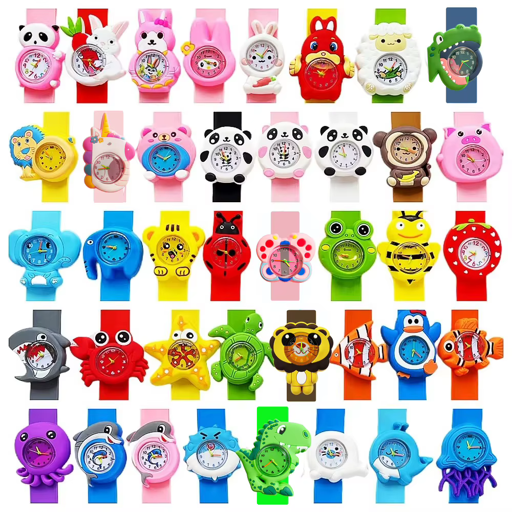 Bébé cadeau d'anniversaire enfants jouets montres dessin animé Animal cadran Bracelet