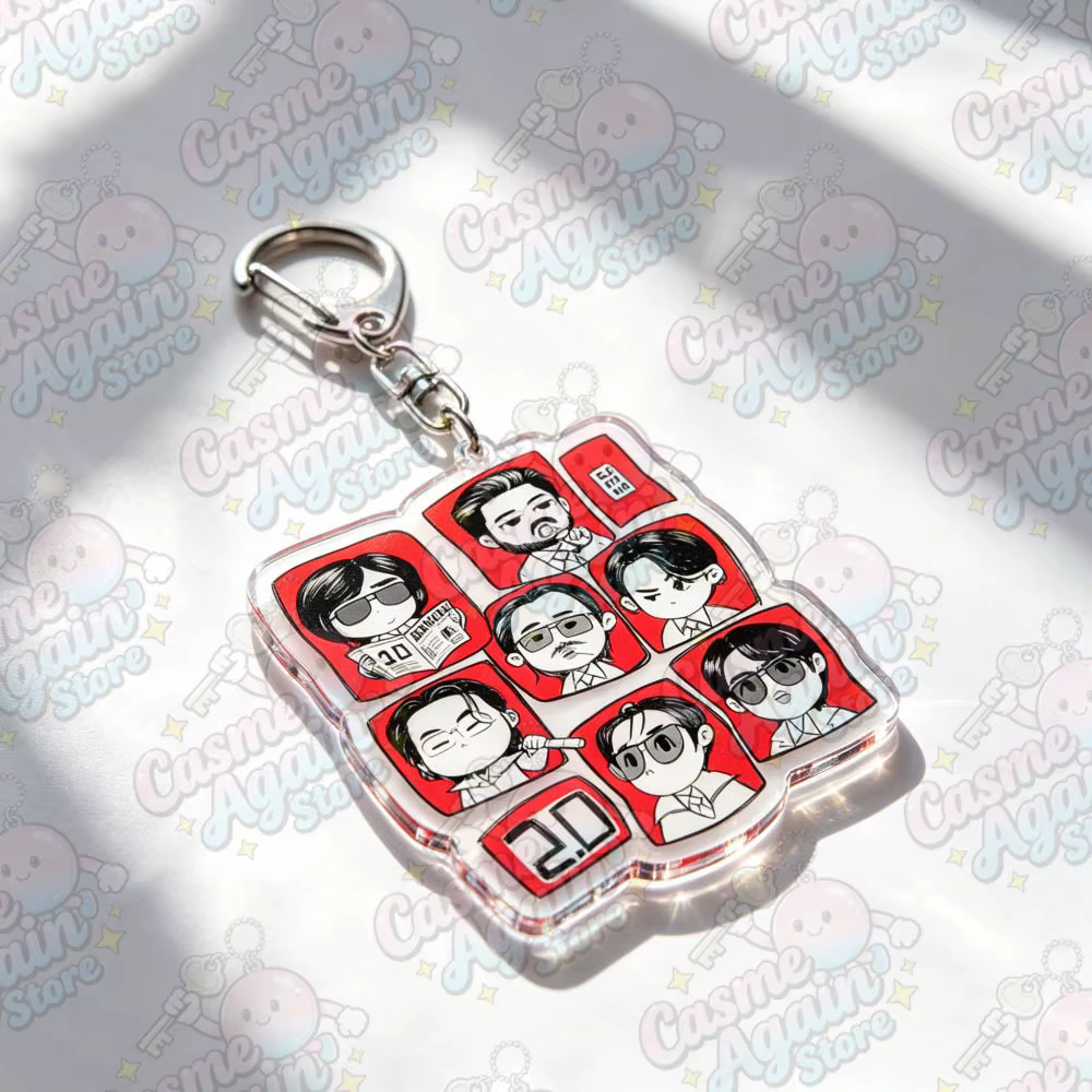 Porte-clés mignons de dessins animés Kpop Chibi, accessoires pour sacs, bijoux, cadeaux pour fans de manga